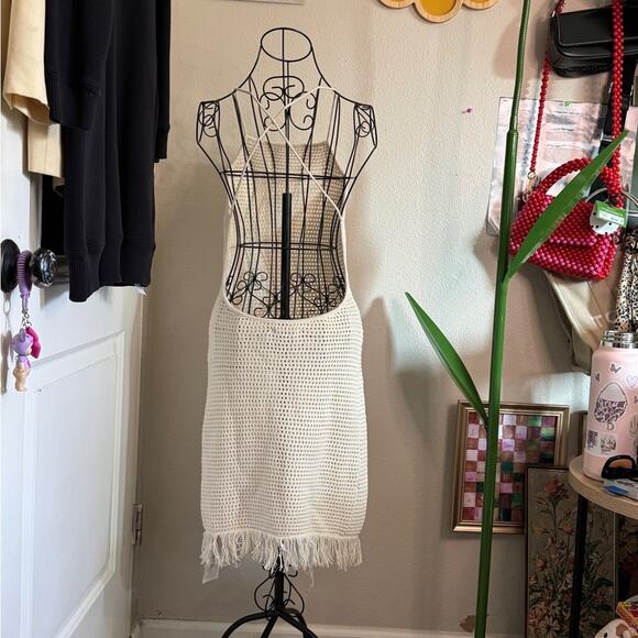 Reformation Brandon Open Knit Mini Dress M - Picture 6 of 8